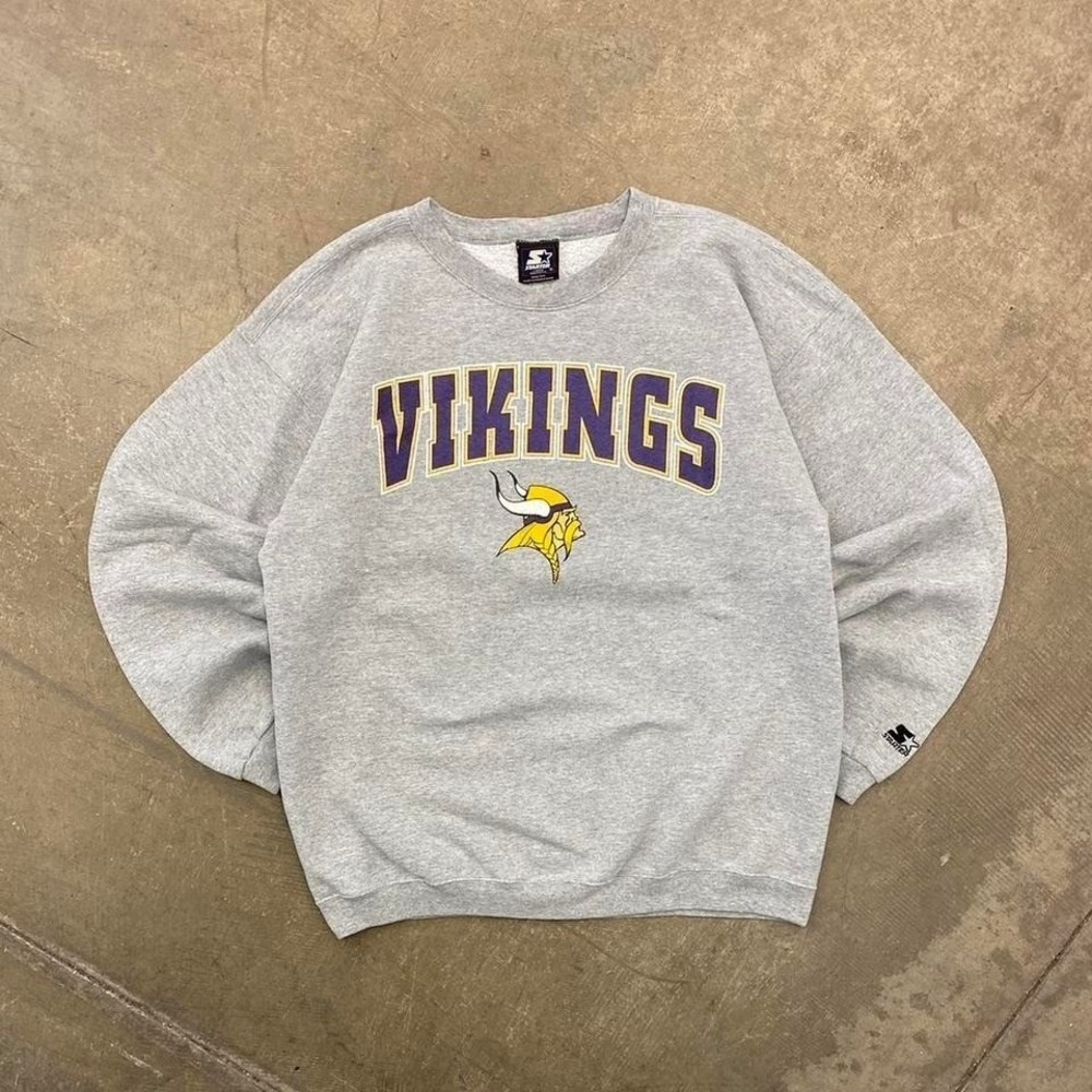 Vintage Minnesota Vikings NFL Starter 90s Crewneck Sweatshirt Size Large